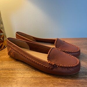 Jack Rogers Women’s Millie Moccasin in Cognac Brown Size 7.5 NEW Preppy Classic